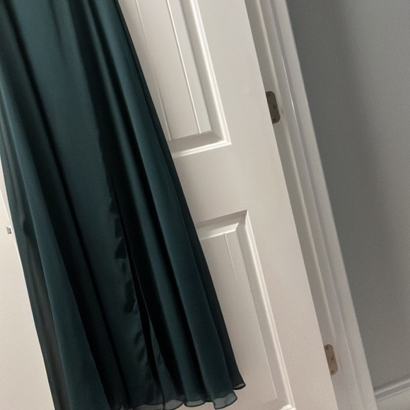 From the Dessy Group. Cowl back double strap maxi dress size 4! - Picture 2 of 7